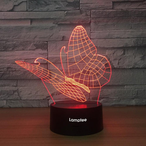 Image of Animal Butterfly 3D Illusion Lamp Night Light 3DL1167