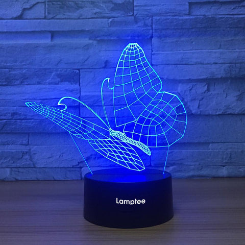 Image of Animal Butterfly 3D Illusion Lamp Night Light 3DL1167