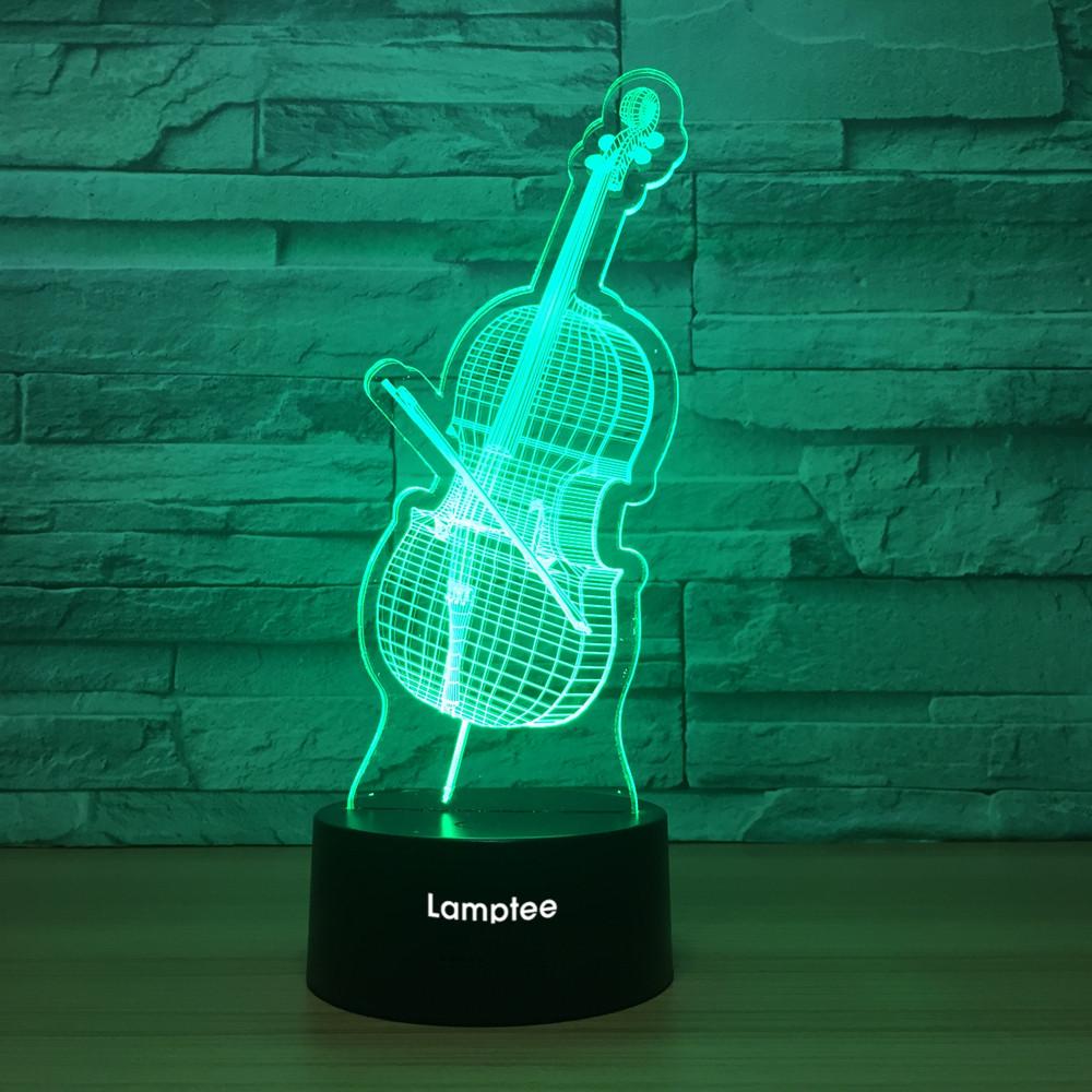 Instrument Cello 3D Illusion Lamp Night Light 3DL1174