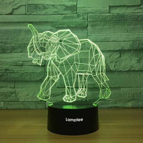 Image of Animal Elephant 3D Illusion Lamp Night Light 3DL1175