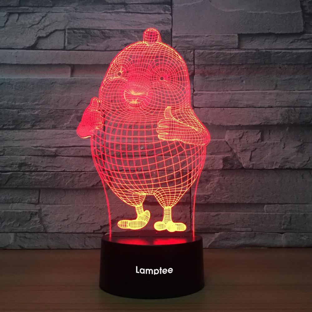 Animal Chicken 3D Illusion Lamp Night Light 3DL1177