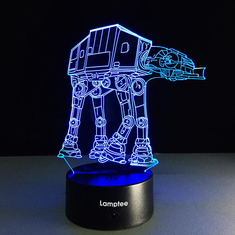 Image of Anime Star War Imperial Walker AT-AT 3D Illusion Lamp Night Light 3DL118