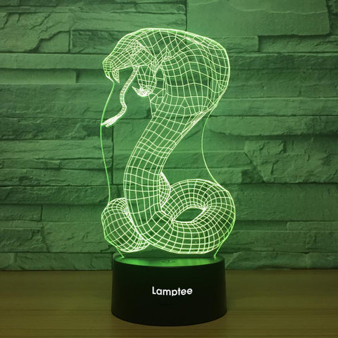 Image of Animal Cobra 3D Illusion Lamp Night Light 3DL1180