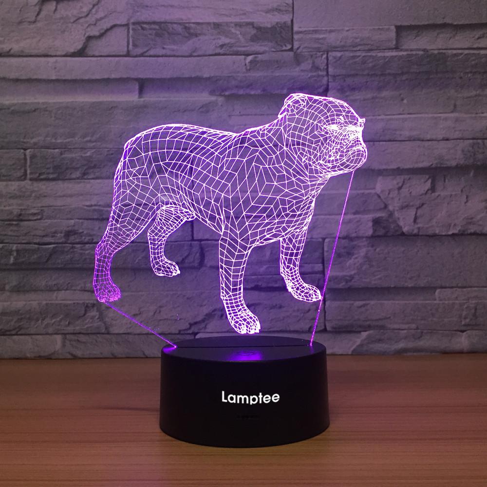 Animal Dog 3D Illusion Lamp Night Light 3DL1183
