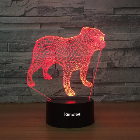 Image of Animal Dog 3D Illusion Lamp Night Light 3DL1183