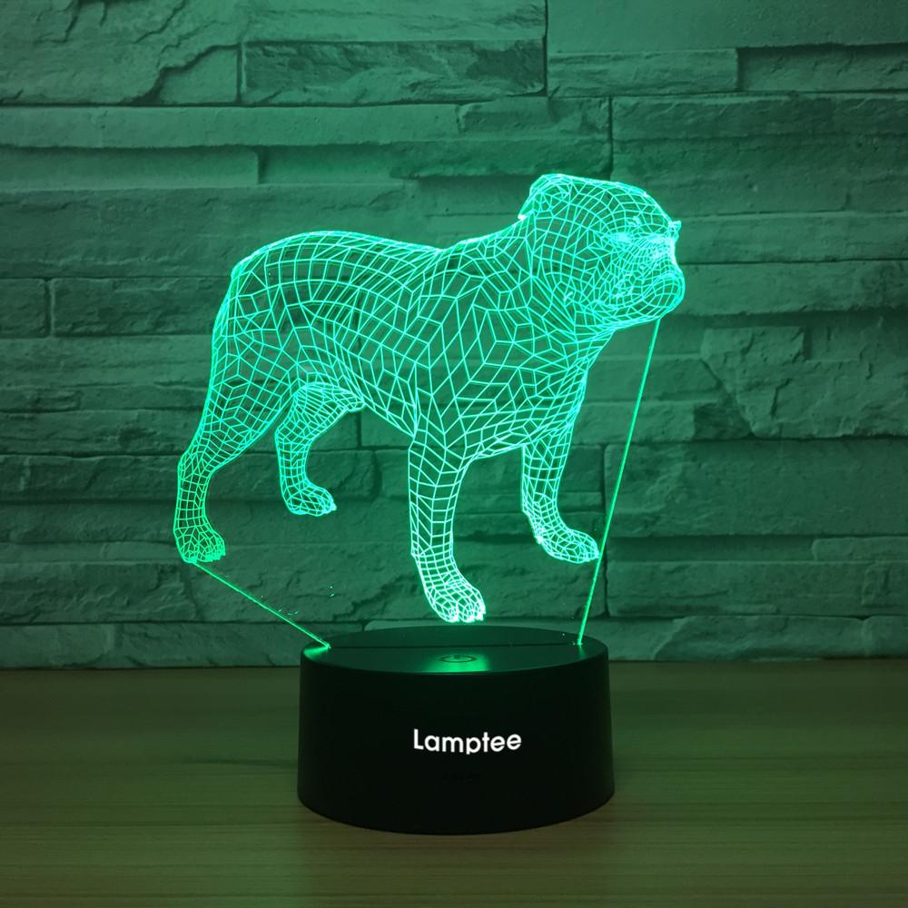 Animal Dog 3D Illusion Lamp Night Light 3DL1183