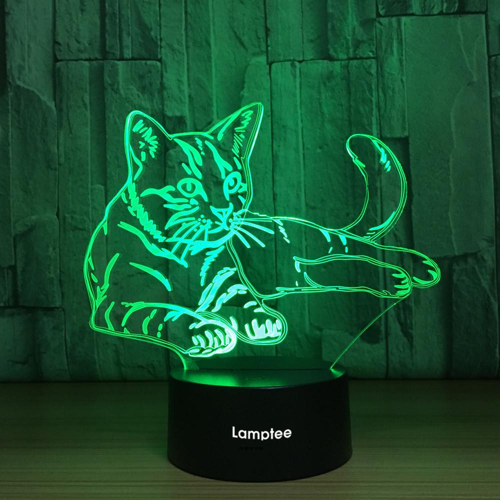 Animal Cat 3D Illusion Lamp Night Light 3DL1193
