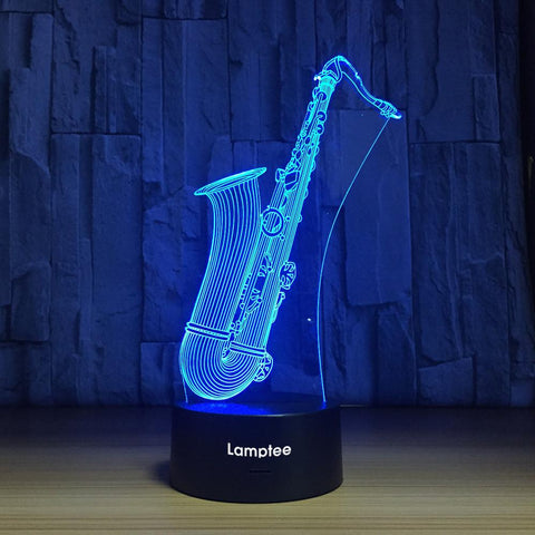 Image of Instrument Saxophone 3D Illusion Lamp Night Light 3DL1202
