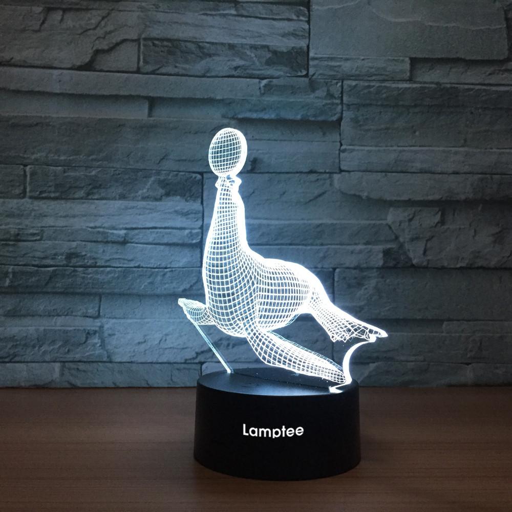 Animal Sea Lions 3D Illusion Lamp Night Light 3DL1208