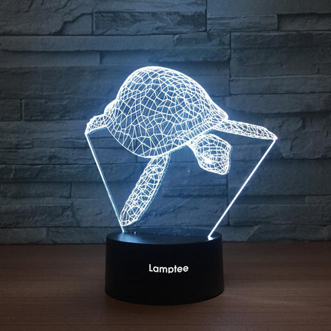 Image of Animal Turtle 3D Illusion Lamp Night Light 3DL1219
