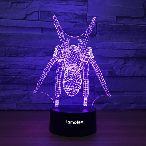 Image of Animal Spider 3D Illusion Lamp Night Light 3DL1226