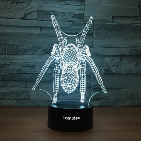 Image of Animal Spider 3D Illusion Lamp Night Light 3DL1226
