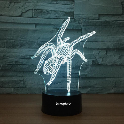 Image of Animal Spider 3D Illusion Lamp Night Light 3DL1230