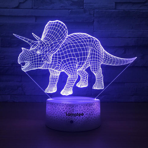 Image of Crack Lighting Base Animal Dinosaur 3D Illusion Lamp Night Light 3DL1233
