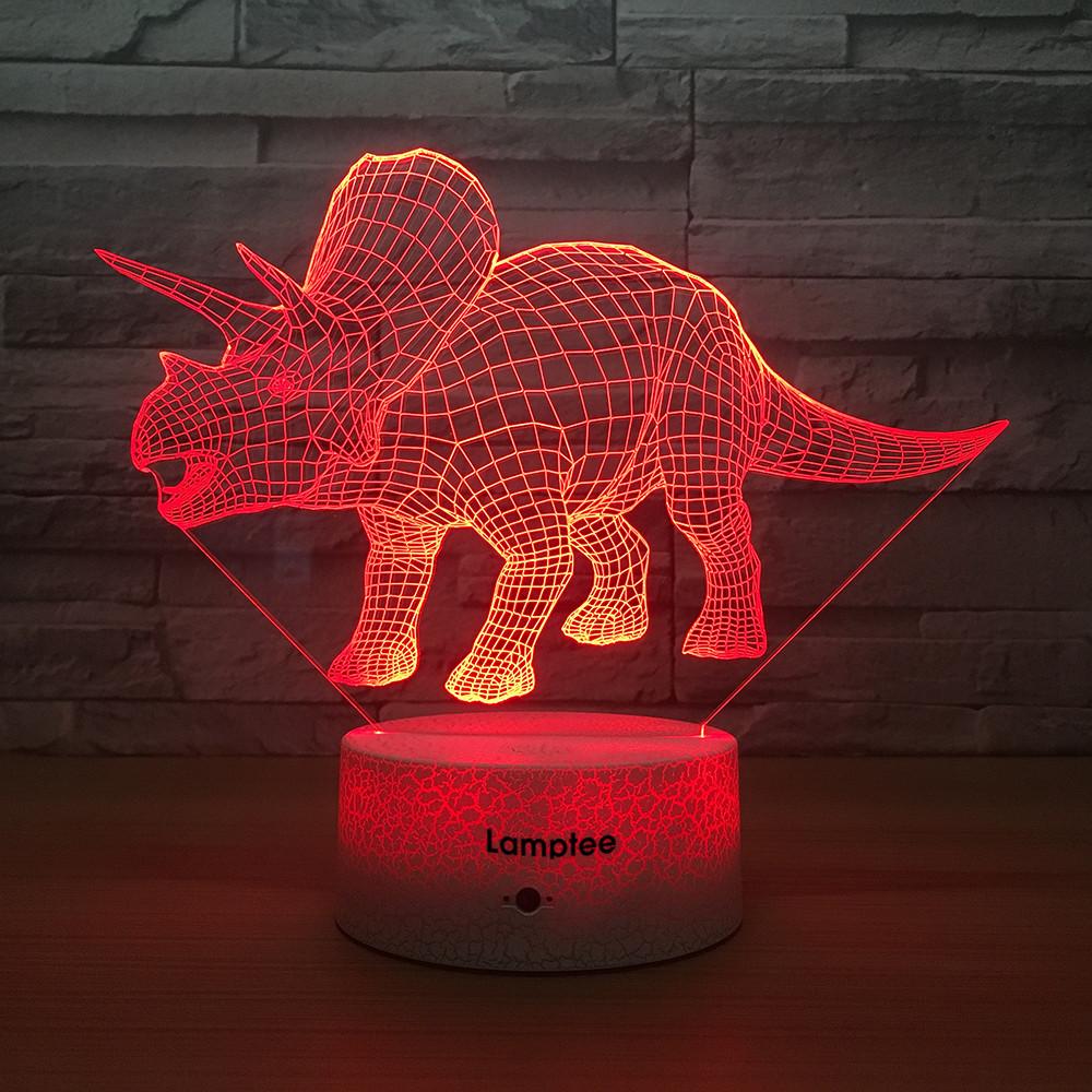 Crack Lighting Base Animal Dinosaur 3D Illusion Lamp Night Light 3DL1233