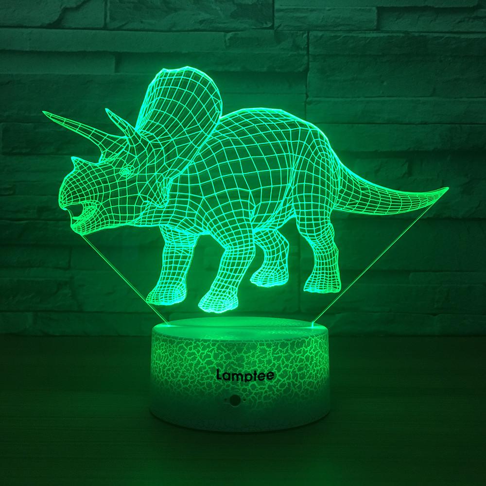 Crack Lighting Base Animal Dinosaur 3D Illusion Lamp Night Light 3DL1233