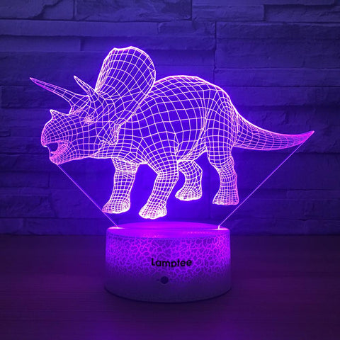 Image of Crack Lighting Base Animal Dinosaur 3D Illusion Lamp Night Light 3DL1233