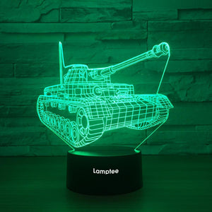 Traffic Tank 3D Illusion Lamp Night Light 3DL1239