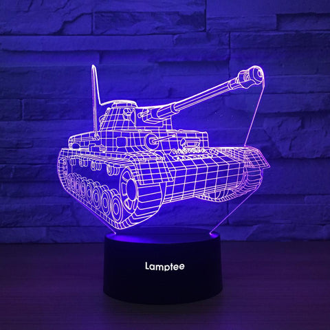 Image of Traffic Tank 3D Illusion Lamp Night Light 3DL1239