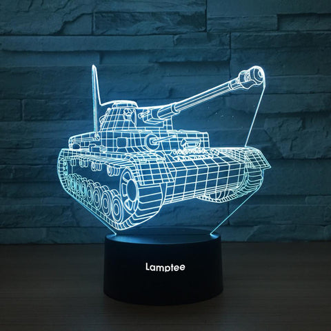 Image of Traffic Tank 3D Illusion Lamp Night Light 3DL1239