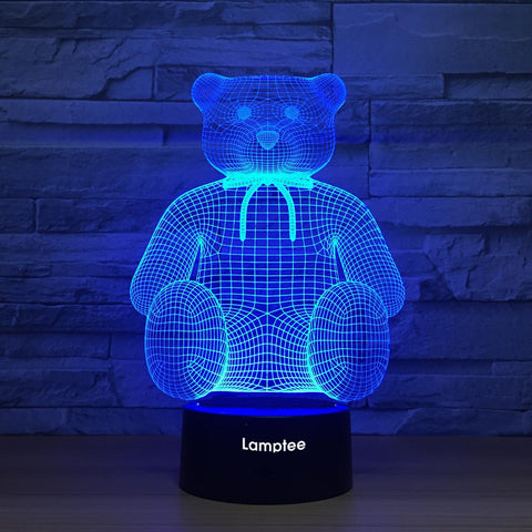 Image of Abstract Bear 3D Illusion Lamp Night Light 3DL1240