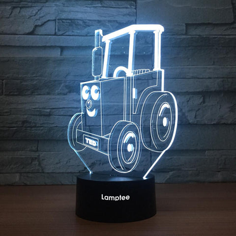 Anime Cartoon Tractor 3D Illusion Night Light Lamp 3DL1241