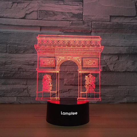 Building Triumphal Arch 3D Illusion Lamp Night Light 3DL1242