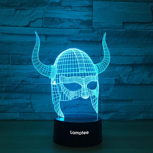 Art Warrior Helmet 3D Illusion Lamp Night Light 3DL1243