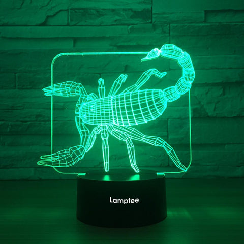 Image of Animal Scorpion 3D Illusion Lamp Night Light 3DL1245
