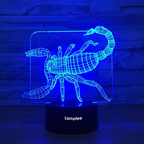 Image of Animal Scorpion 3D Illusion Lamp Night Light 3DL1245