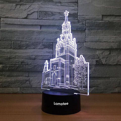 Image of Building Castle 3D Illusion Lamp Night Light 3DL1251