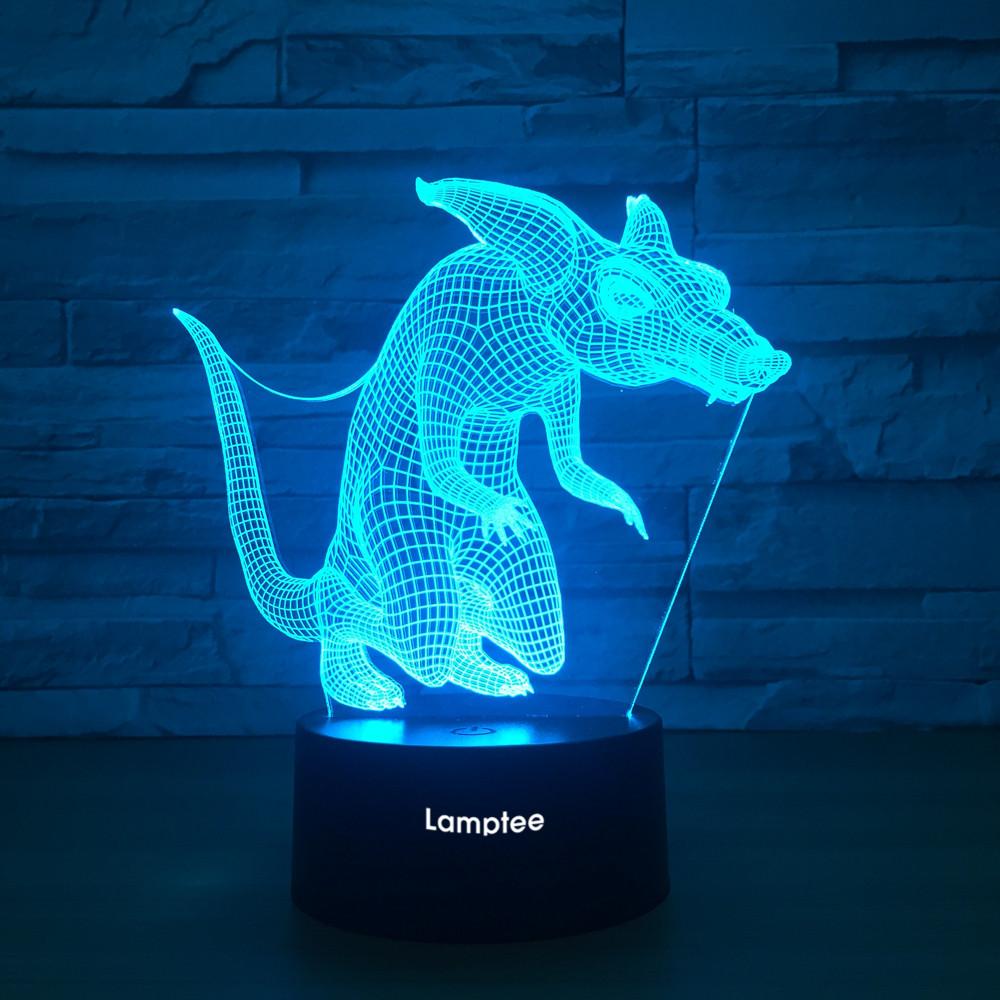 Animal Mouse 3D Illusion Lamp Night Light 3DL1259