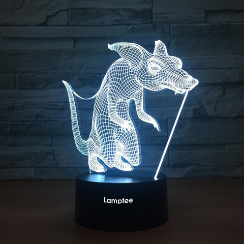 Image of Animal Mouse 3D Illusion Lamp Night Light 3DL1259