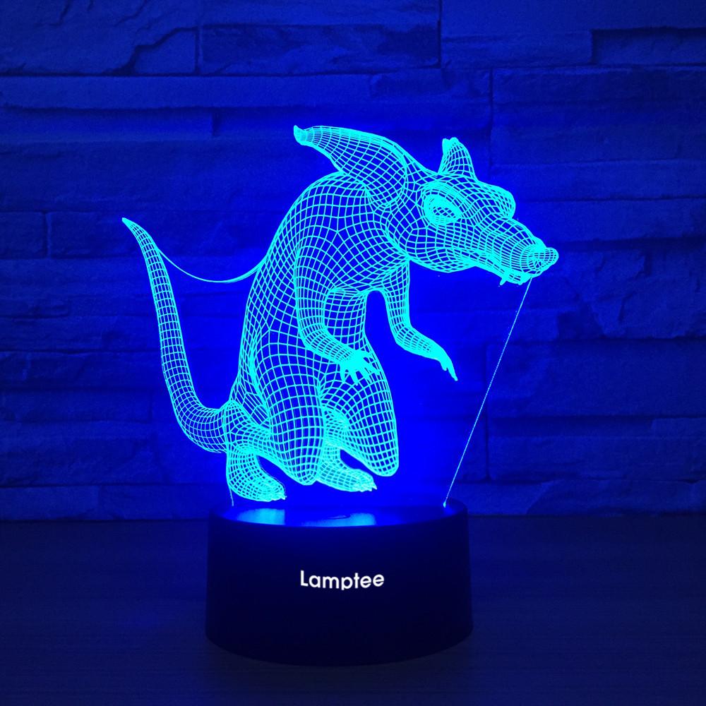 Animal Mouse 3D Illusion Lamp Night Light 3DL1259