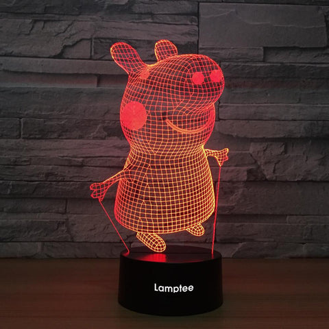 Image of Anime Peppa Pig 3D Illusion Lamp Night Light 3DL1260