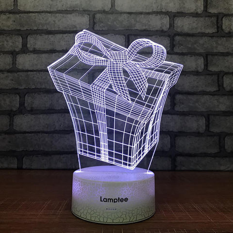 Image of Crack Lighting Base Other Gift Box Model 3D Illusion Lamp Night Light 3DL1266