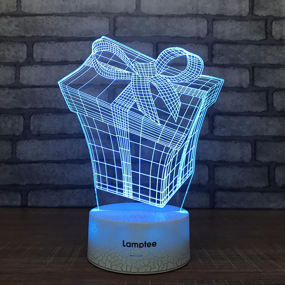 Crack Lighting Base Other Gift Box Model 3D Illusion Lamp Night Light 3DL1266