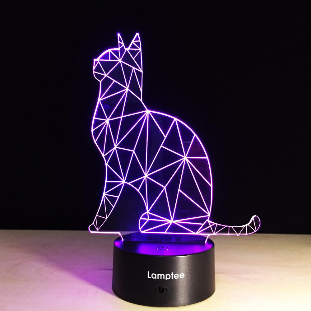 Animal Little Cat 3D Illusion Lamp Night Light 3DL127