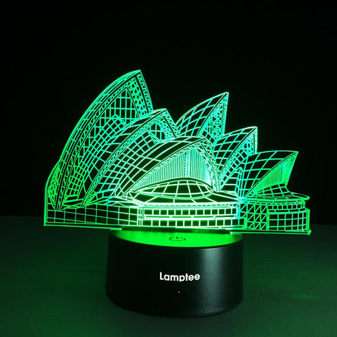 Building Sydney Opera House 3D Illusion Lamp Night Light 3DL129
