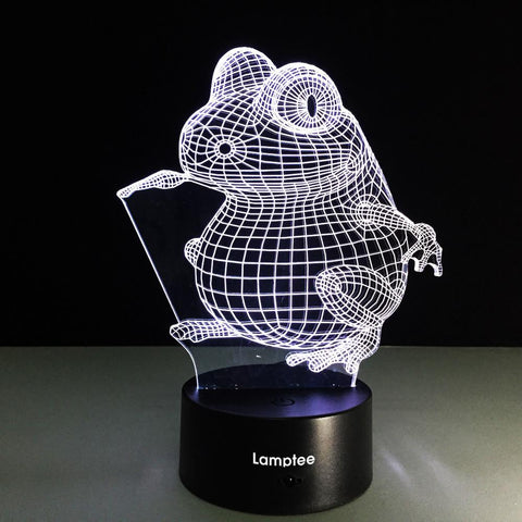 Image of Animal Frog 3D Illusion Lamp Night Light 3DL130