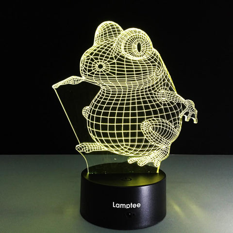 Image of Animal Frog 3D Illusion Lamp Night Light 3DL130