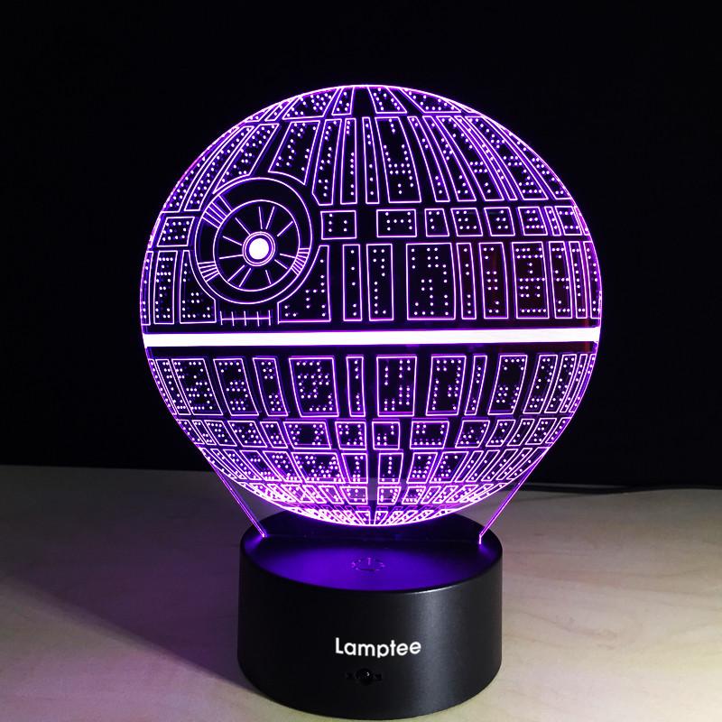 Anime Star Wars Death Star 3D Illusion Lamp Night Light 3DL138