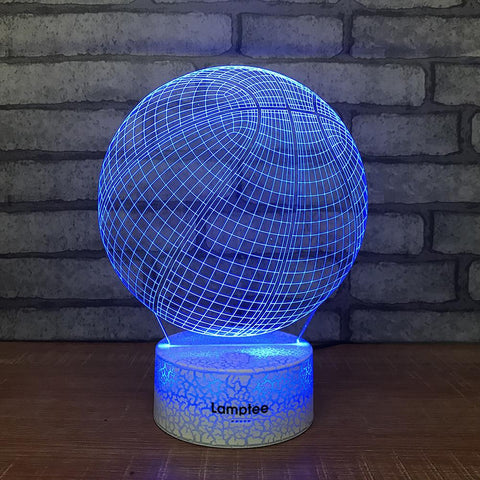 Image of Crack Lighting Base Sport Cool Sports 3D Basketball 3D Illusion Lamp Night Light 3DL139