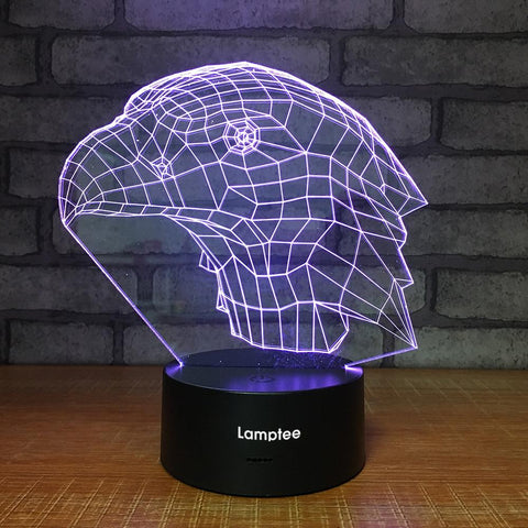 Image of Animal Eagle Head 3D Illusion Lamp Night Light 3DL1399