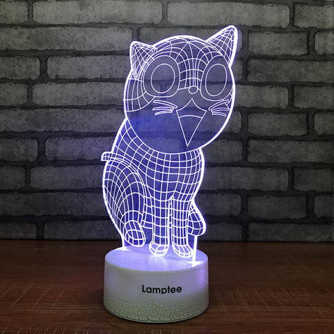 Image of Crack Lighting Base Anime Chi's Sweet Home Cat 3D Illusion Lamp Night Light 3DL1404