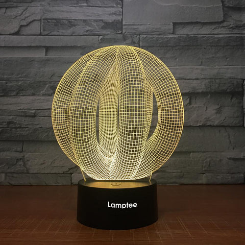 Image of Abstract Globe 3D Illusion Lamp Night Light 3DL1423