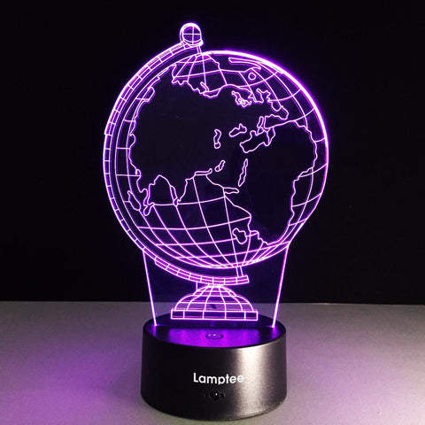 Image of Other Creative Earth Globe 3D Illusion Lamp Night Light 3DL144