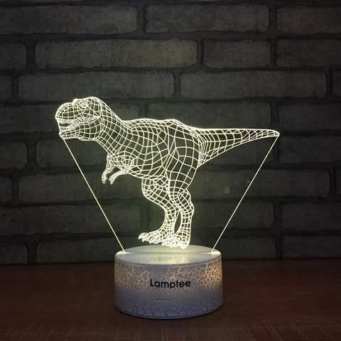Crack Lighting Base Animal Dinosaur Stereo 3D Illusion Lamp Night Light 3DL1440