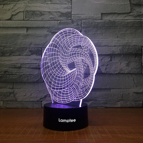 Image of Abstract Stereo 3D Illusion Lamp Night Light 3DL1443