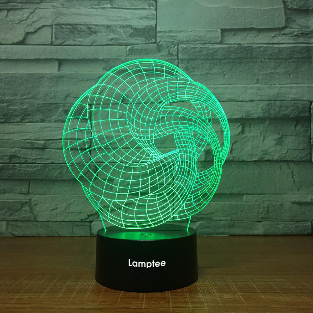 Abstract Stereo 3D Illusion Lamp Night Light 3DL1443